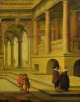 Palace Courtyard (oil on panel)