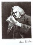 Samuel Johnson (1709-84) (engraving) (b/w photo)