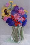 Jan's Flowers, 2010, (pastel)