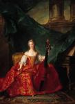 Madame Henriette de France (1727-52) in Court Costume Playing a Bass Viol, 1754 (oil on canvas)