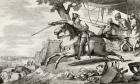Lothair (941-86) leads his army into battle, from 'Histoire de France' by Colart, published c.1840 (engraving)