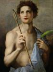 St. Sebastian Holding Two Arrows and the Martyr's Palm (oil on panel)
