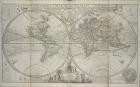 A new and correct map of the world laid down according to the newest discoveries and from the most exact observations, 1736 (hand coloured print)