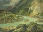 Rapids on the River Isar, 1830 (oil on canvas)
