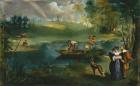 Fishing, c.1862-63 (oil on canvas)