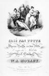 Sheet music for 'Cosi Fan Tutte' by Mozart (engraving)