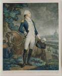 Portrait of the Marquis de La Fayette (1757-1834) commander of the National Guard, 1790 (coloured engraving)