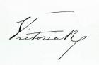 Signature of Queen Victoria (pen and ink on paper
