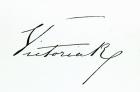 Signature of Queen Victoria (pen and ink on paper