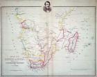 Map of South Africa illustrating Dr. Livingstone's discoveries (colour litho)