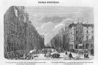 New Paris, view of a part of Rivoli street, in its present state, taken from the corner of the Place of the Palais-Royal, 1877 (engraving) (b/w photo)
