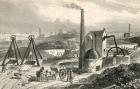 Whimsey or engine drawing coal in the Staffordshire Collieries, from 'Cyclopaedia of Useful Arts and Manufactures' by Charles Tomlinson (engraving)