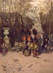 Beating the Retreat in the Tuileries Gardens, 1867 (panel)