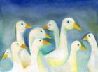 Gaggle, 2012 (oil pastels on paper)