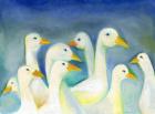 Gaggle, 2012 (oil pastels on paper)