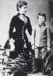 Winston Churchill with his mother, Lady Randolph Churchill (b/w photo)