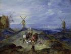 Landscape with Two Windmills, 1612 (oil on canvas)