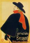 Aristide Bruant in his Cabaret, 1893 (colour lithograph)