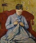 Madame Cezanne sewing