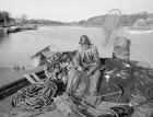 Getting ready for a trip, c.1905 (b/w photo)