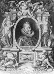 Portrait of Rudolph II (1576-1612) (engraving) (b/w photo)