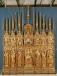 Polyptych depicting the Virgin and Child with Twelve Saints (gilded wood)