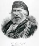 Portrait of Giuseppe Garibaldi (litho) (b/w photo)