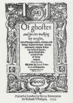 Titlepage from 'Of ghostes and spirites walking by nyght', 1572 (woodcut)