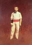 Richard Burton (1821-90) in Fencing Dress, 1889 (oil on canvas)