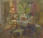 Kitchen Table, Provence (oil on canvas)