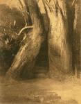 Two Trees, c.1875 (charcoal on paper)
