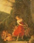 Young Naiad Tickled by the Cupids (oil on canvas)