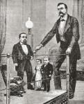 Charles Sherwood Stratton, aka General Tom Thumb, Lucia Zarate, Francis Joseph Flynn, aka General Mite, From The Strand Magazine published 1894.
