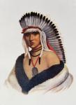 Petalesharro, a Pawnee Brave, illustration from 'The Indian Tribes of North America, Vol.1', by Thomas L. McKenney and James Hall, pub. by John Grant (colour litho)
