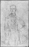 Portrait of Alphonse de Lamartine, 1844 (pencil on paper)