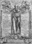 Joachim of Flora, illustration from 'Vaticinia Sive Prophetiae Abbatis Ioachimi', 1589 (engraving) (b/w photo)