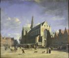 The Groote Markt (Big Market) Haarlem (oil on canvas)