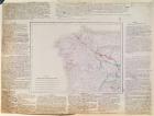 Map of Galicia with the route of the French army and a log, from the campaign in January, 1809 (pen & ink and coloured engraving)