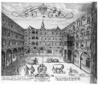 The 'Domus Germanorum' in Venice, 1616 (engraving)