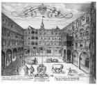 The 'Domus Germanorum' in Venice, 1616 (engraving)