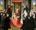 The Virgin and Child with St. James and St. Dominic Presenting the Donors and their Family, known as the Virgin of Jacques Floreins, c.1490 (oil on panel)