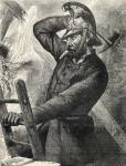 Fireman, illustration from 'Our Own Magazine', published by the Children's Special Service Mission, 1885 (litho)