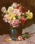 Vase of flowers (oil on canvas)