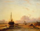 Beach Scene with Fishing Boats