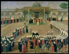 Reception at the Court of Sultan Selim III (1761-1807) at the Topkapi Palace, late 18th century (gouache on paper)