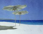 Umbrellas, Greece, 1995 (acrylic on paper)