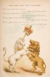 The Lion and the Unicorn, from of 'Old Mother Goose's Rhymes and Tales', published by Frederick Warne & Co., c.1890s (chromolitho)