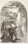 Hamlet sees the Ghost, the spirit of his father, from 'The Illustrated Library Shakespeare', published London 1890 (litho)