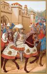 Louis XII (1462-1515) and his Army Leaving Alexandria, 24 April 1507, after a miniature by Jean Marot (1619-79) from 'Le Moyen Age et La Renaissance' by Paul Lacroix (1806-64) published 1847 (colour litho)