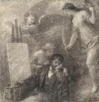 Le Découragement de l'artiste, 1895 (black lithographic crayon)